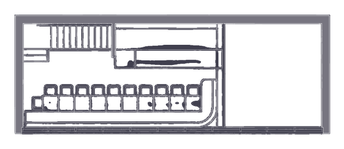 Second floor Mezzanine plan — 22 seated, 30 for a reception