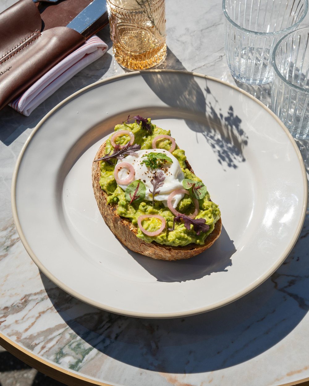 Avocado toast at brunch